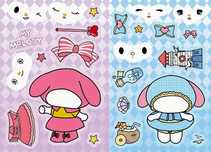naklejki Diy My Melody zrób twarz puzzle dla dzieci zabawki edukacyjne