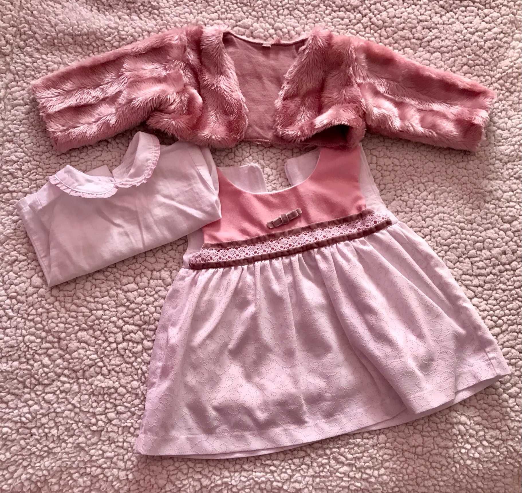 Vestido rosa - 3 meses