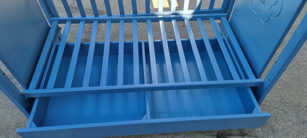 Cama madeira menino azul