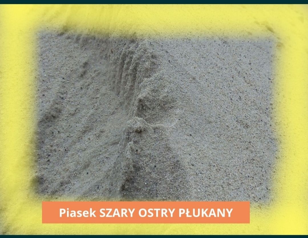 Piasek żółty siany Do piaskownicy lub szary płukany do betonu