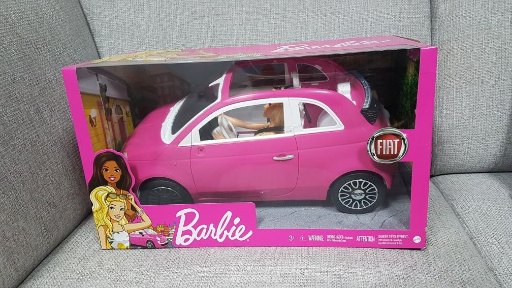 Barbie lalka + samochód Fiat 500 cabriolet