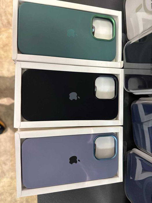 Чехол Silicone Case Metal Buttons (AA) для iPhone