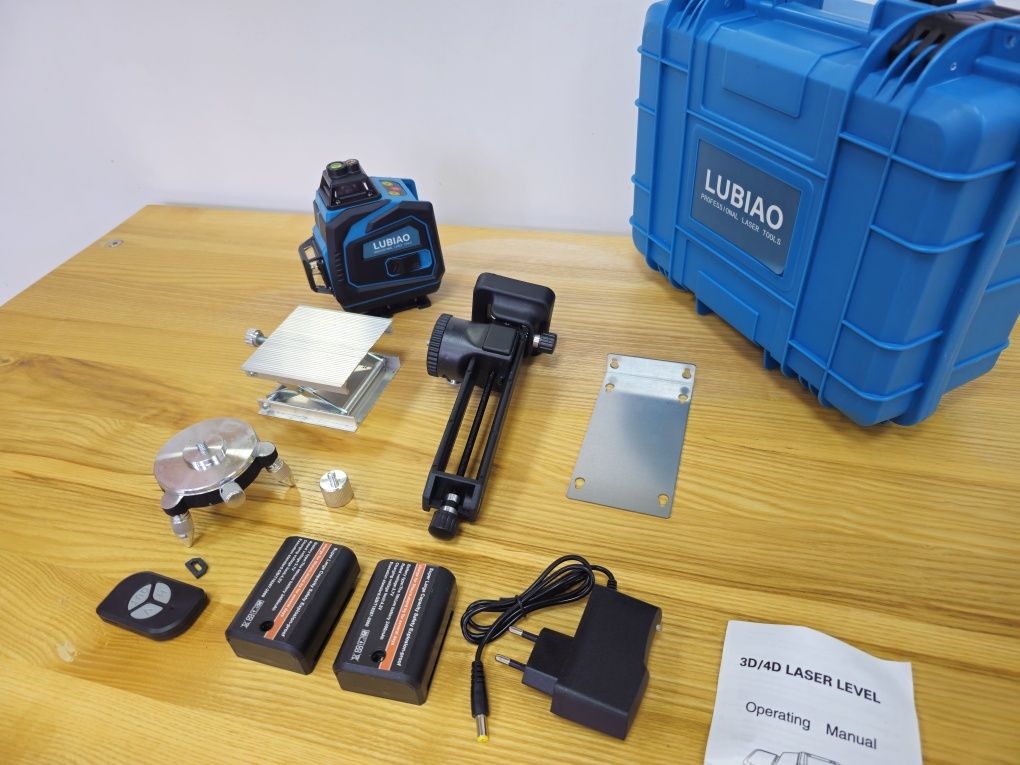 Лазерний уровень Lubiao 4D Pro +Комплект/ 2Акум . Точный Гарантия