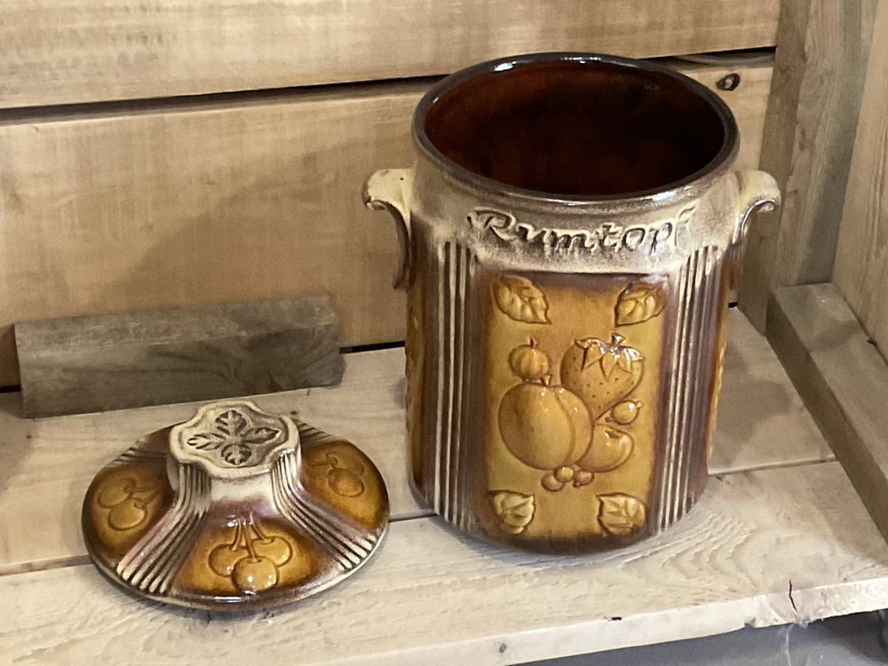 Pojemnik-Garnek Ceramiczny-Rumtopf z pokrywą