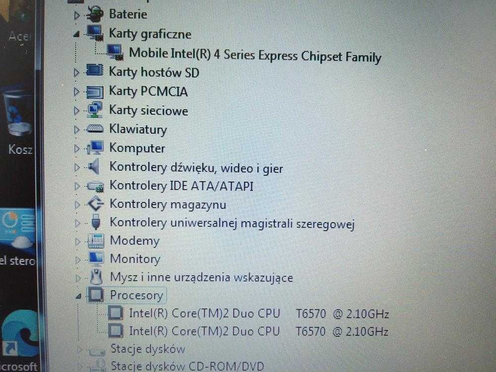 Laptop Klasyk Acer 5630 15,4 HD 4GB 320 HDD Win7 FV