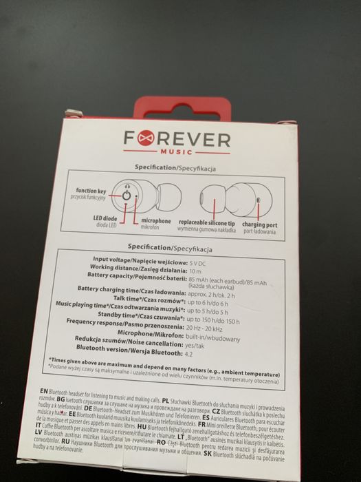 Słuchawki Forever TWE-100 NOWE