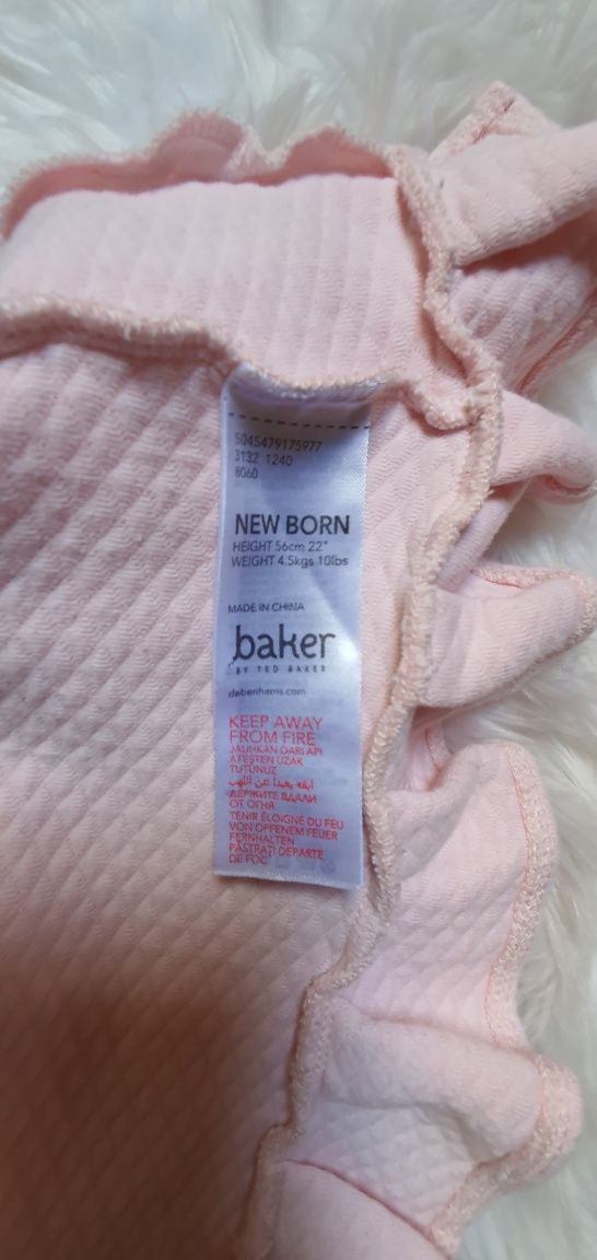 Bluza bluzka ted Baker Rozmiar newborn 0-3 m różowa