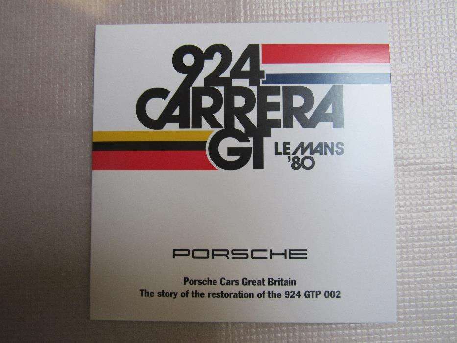 Porsche 924 Carrera GT- DVD Historico.