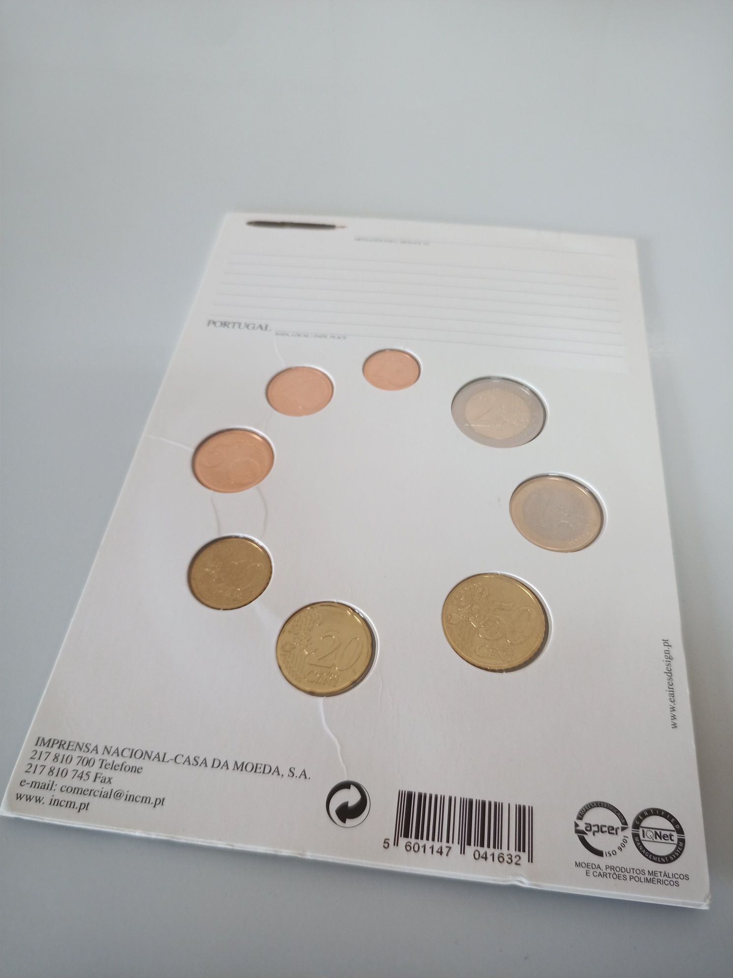 Carteira moedas euros Portugal Fdc 2007, 08, 09, 10, 11, 12, 12, 2015