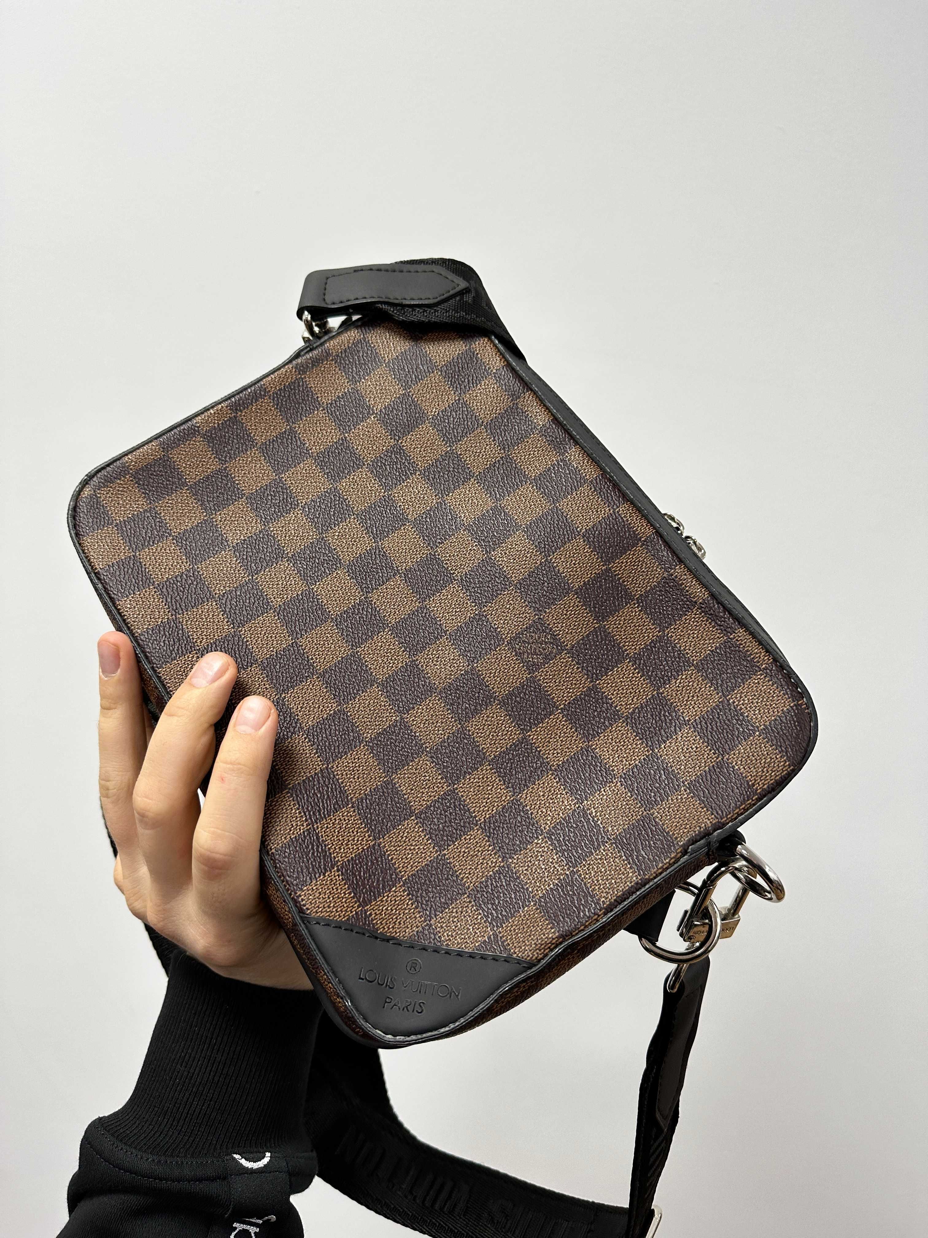 Мужская сумка Louis Vuitton чоловіча сумка 3в1 через плече клатч