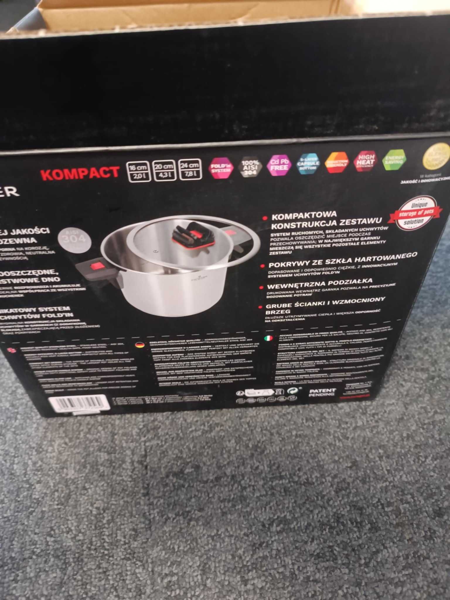 Zwieger Kompact — zestaw 3 garnków + pokrywki (6 el.) wżery solne