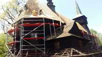 Malowanie dachu gontu drewnianego,impregnowanie Renowacja dachów Gont