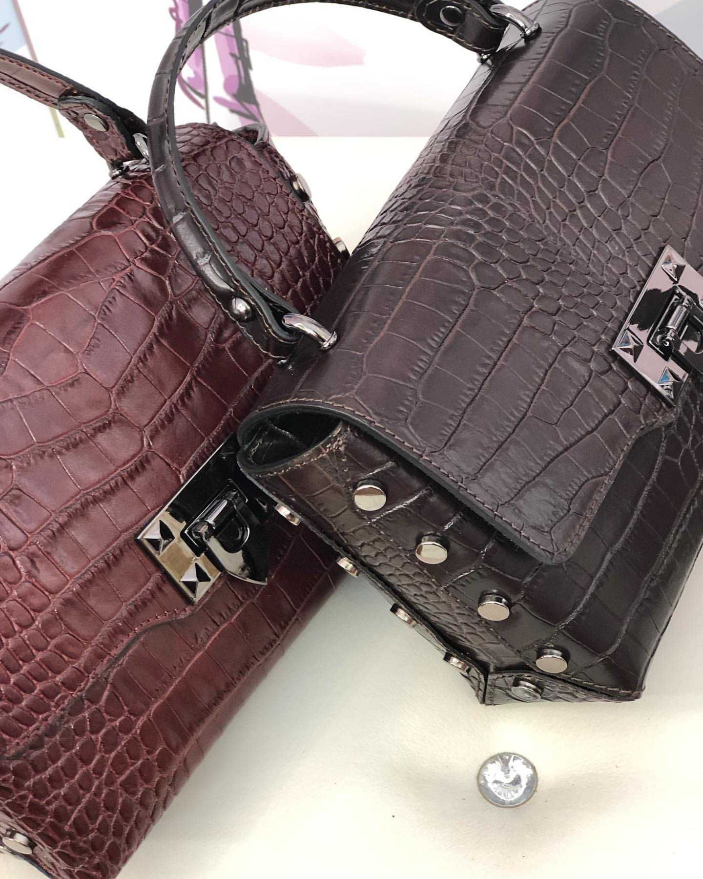 Женские кожаные сумки клатчи на цепочке италия genuine leather