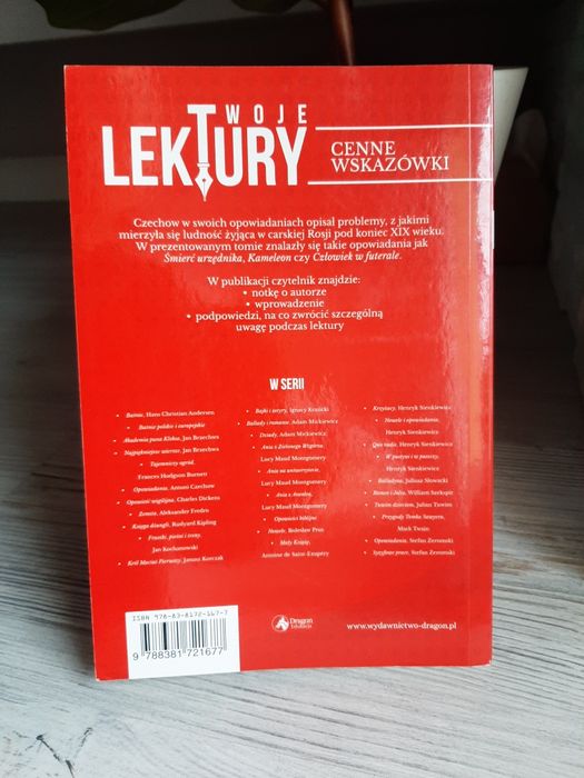 "Twoje lektury" Antoni Czechow Wydawnictwo Dragon
