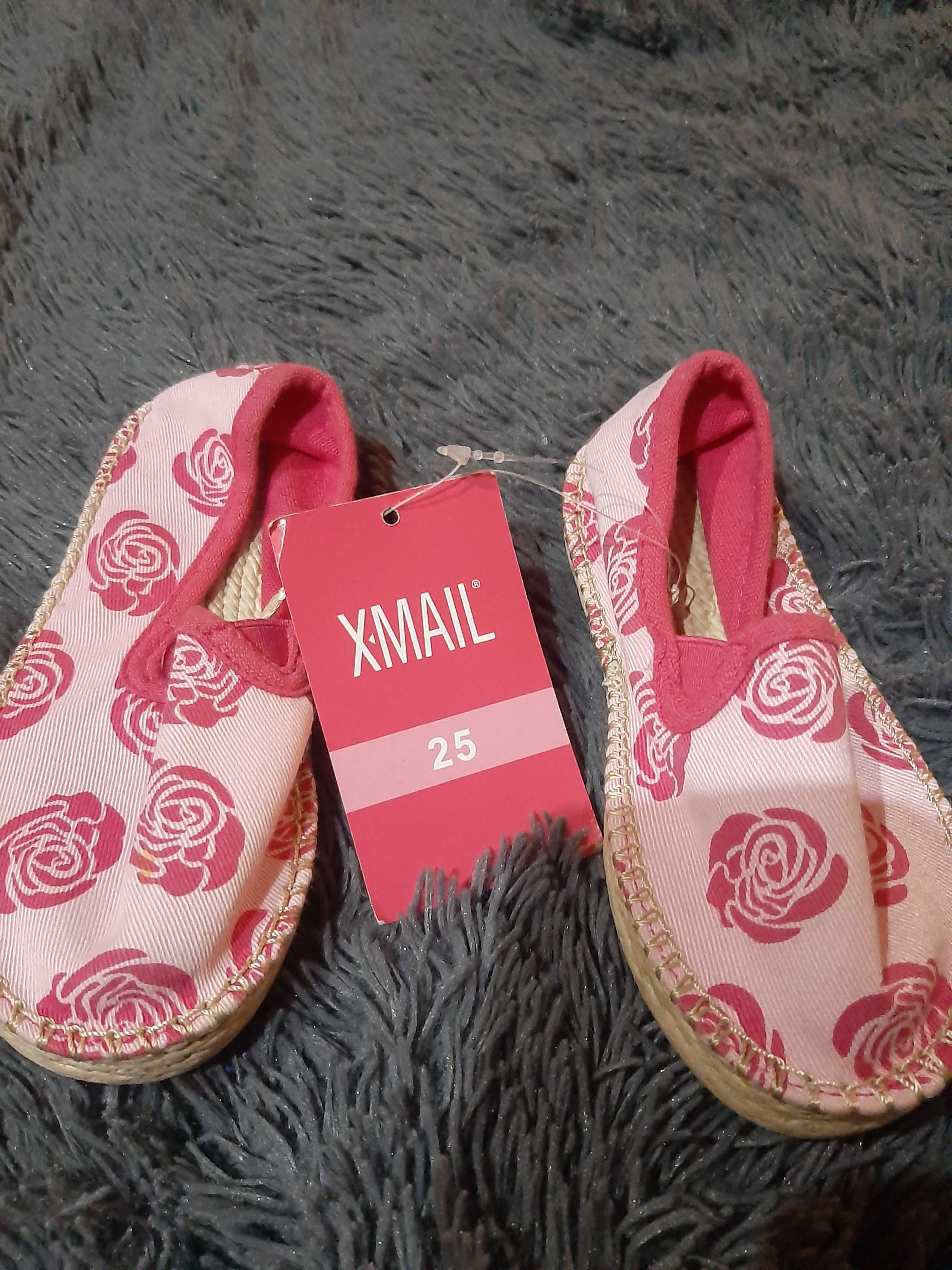 Buty rózowe espadryle 25 nowe dziewczece