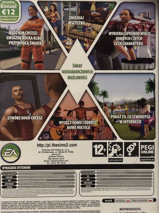 SIMS 3 + dodatek zwierzaki oryginał ideał