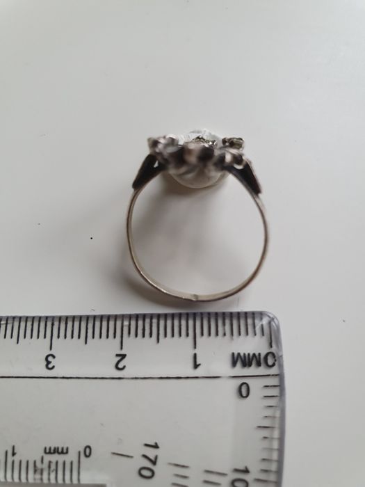 Anel em prata e marcasites