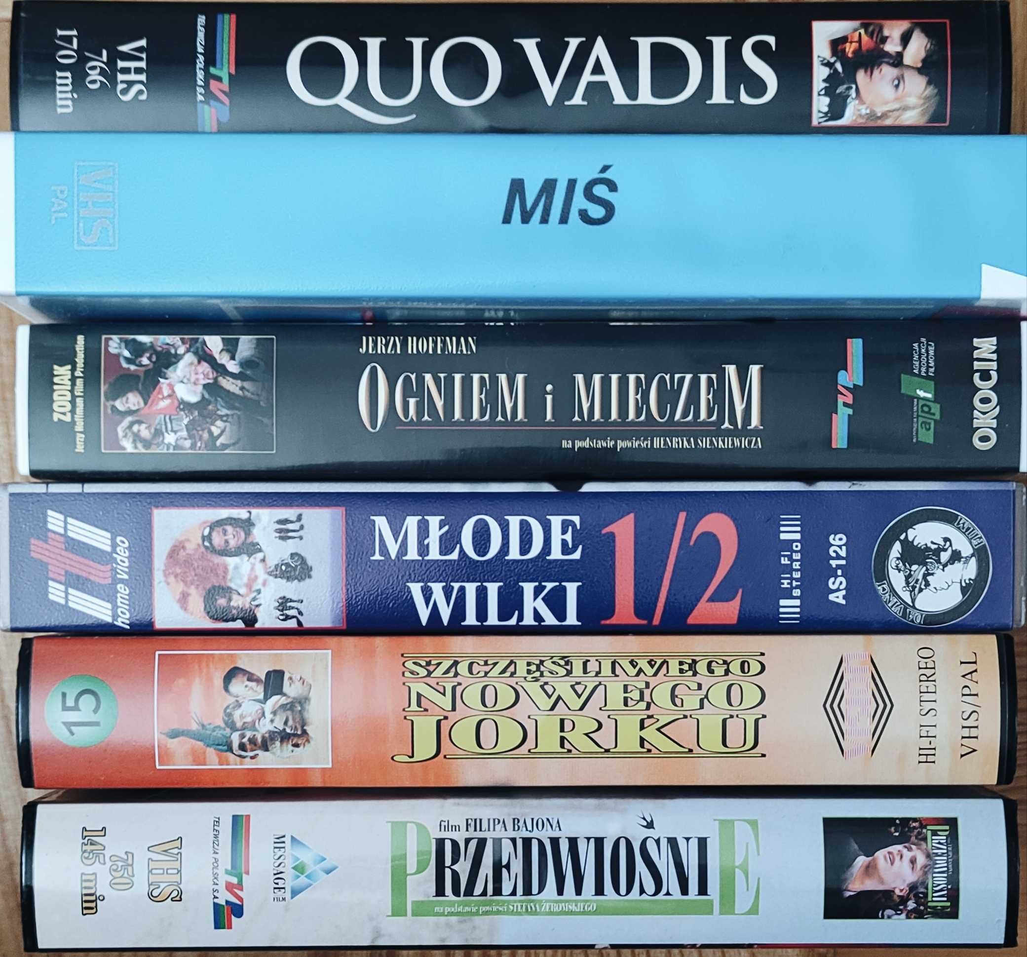 6 kaset VHS Miś Przedwiośnie Ogniem i mieczem i inne