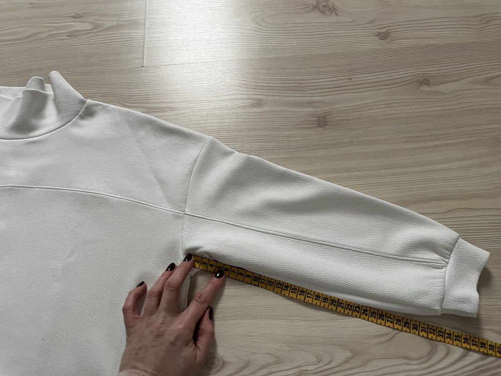 Reserved bluza damska biała kremowa oversize