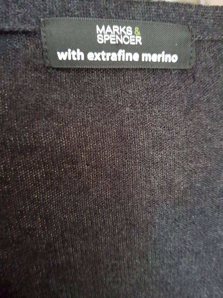 Mark&Spencer sweter wełniany merino 36