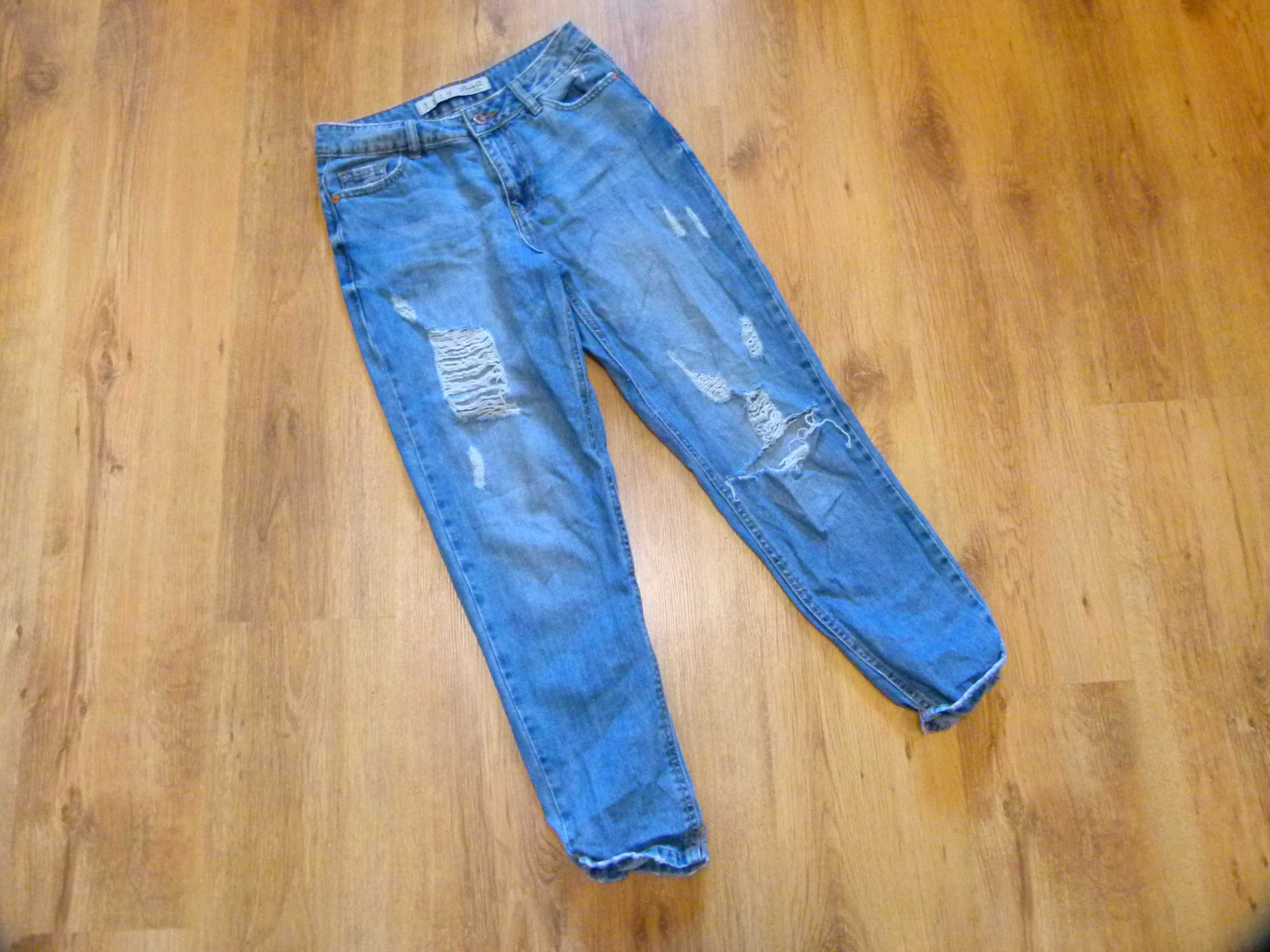 Primark spodnie jeans Mom z dziurami rozm 36 S