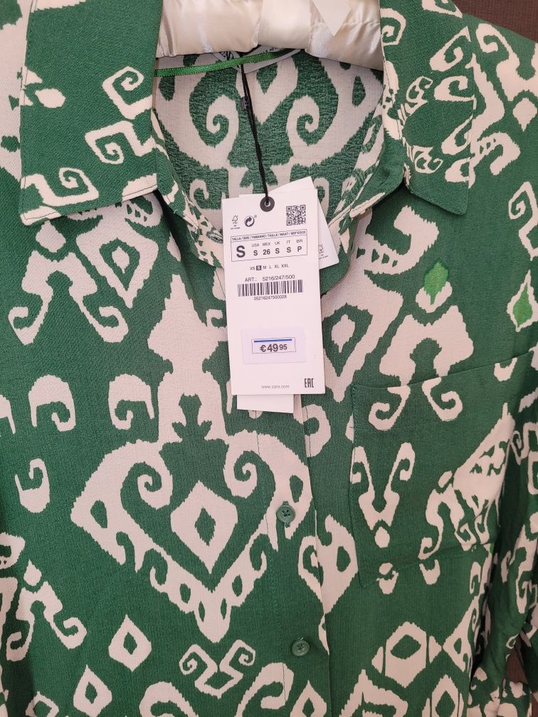 Сукня-сорочка Zara, 100% віскоза, розмір S