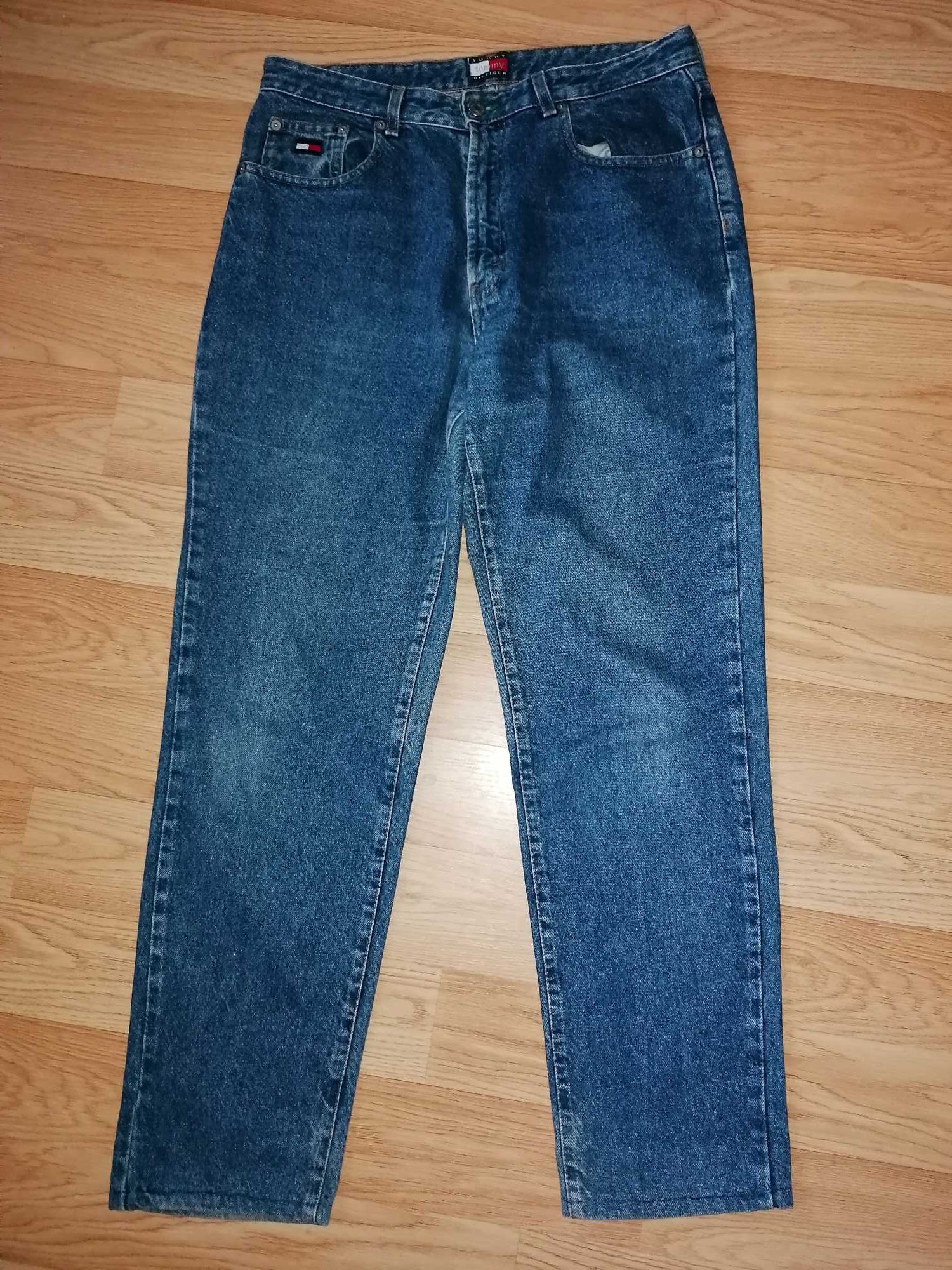 Oryginalne TOMMY HILFIGER spodnie jeans wysoki stan