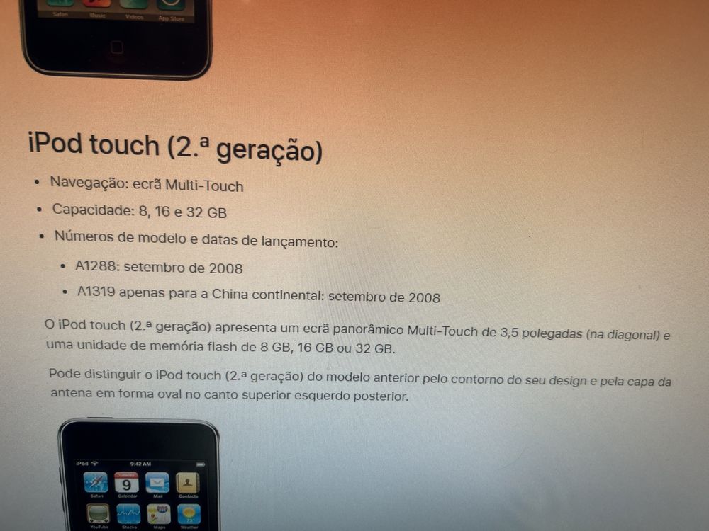 Ipod 2a Geraçao 8 GB Mod A 1288