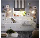 Łóżko Ikea rama łóżka hemnes białe rozkładane rozkładana kanapa sofa