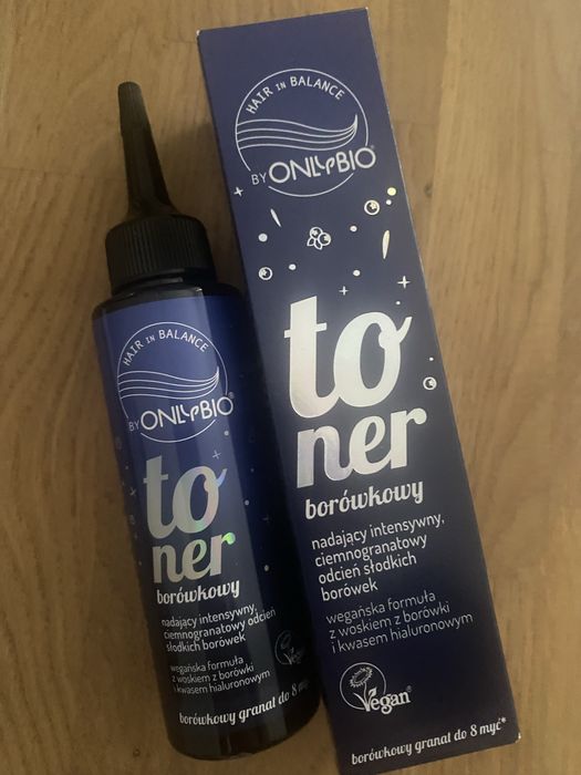 toner do włosów onlybio borówkowy fioletowy granat nowy