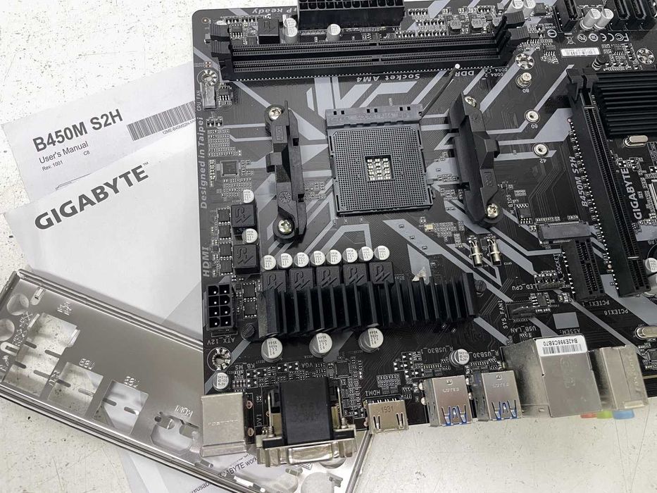 Материнская плата GIGABYTE B450M S2H Socket AM4 Ryzen 2xDDR4 microATX