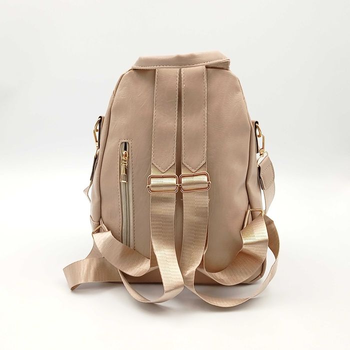 Plecak damski skórzany z klapą Mochila Bolsos biały