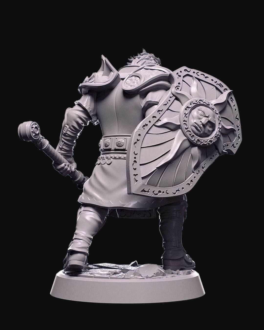Oloven Sunpride Kleryk Figurka 32mm 14K zgodna z DnD RPG Pathfinder
