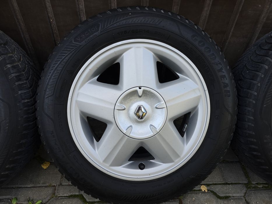 Felgi z oponami 175/65R14 Renault Kangoo 4x100 Clio Thalia Megane TWIN