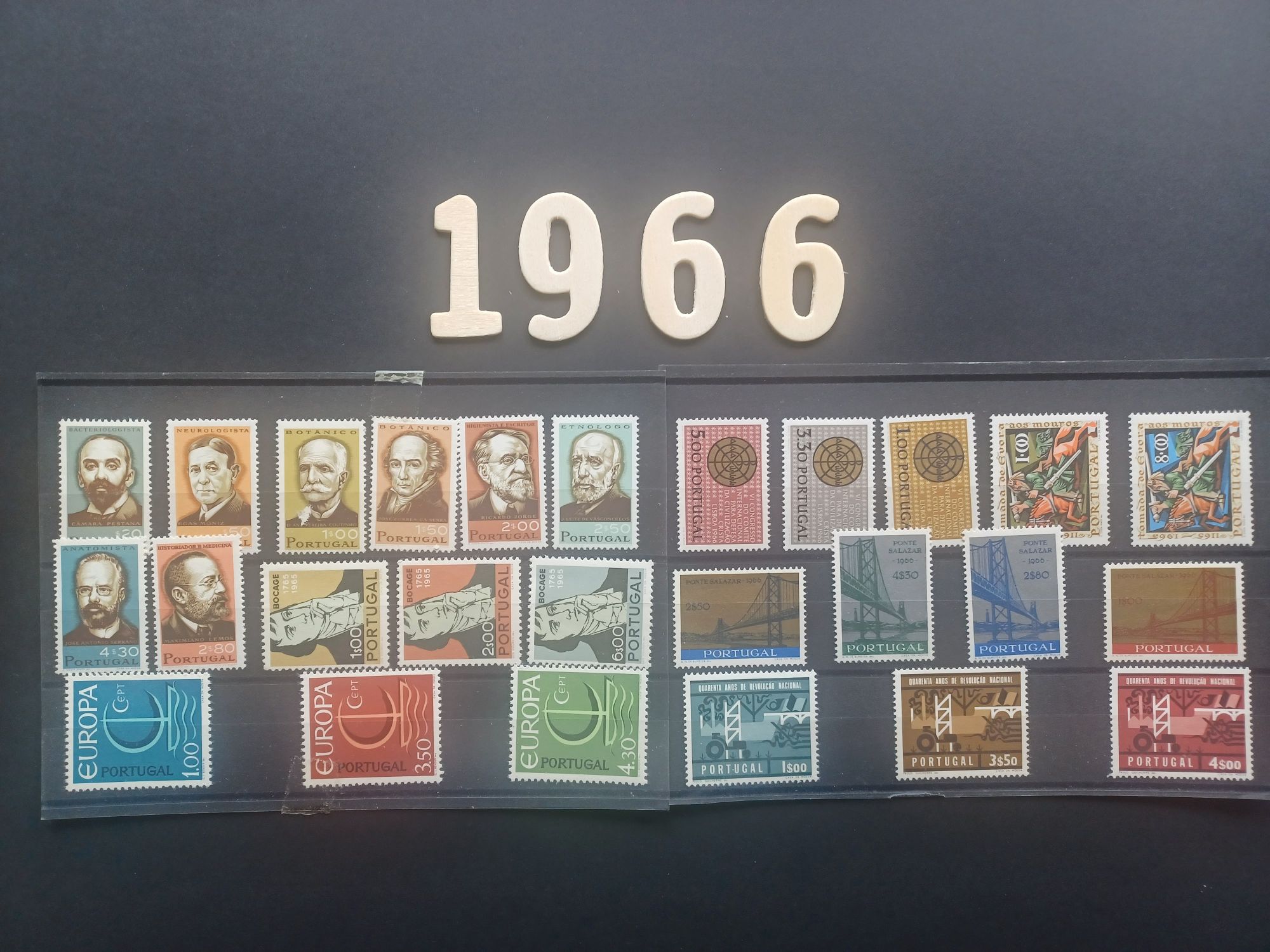 Filatelia - Selos Portugal década 60 - Anos MNH completos