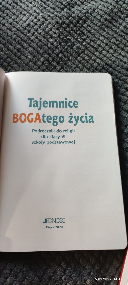 Podrecznik i ćwiczenie do religii komplet Tajemnice bogatego życia 6