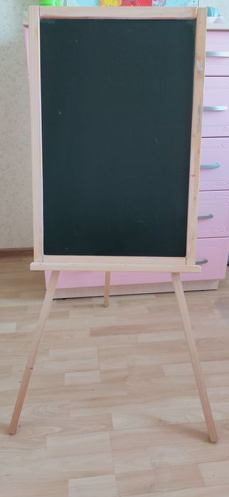 Мольберт детский магнитный двухсторонний, доска для рисования 3в1