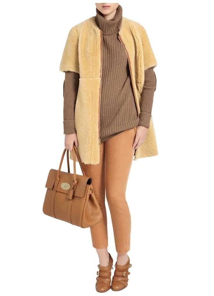Torebka Mulberry Bayswater brązowa oryginalna z rachunkiem