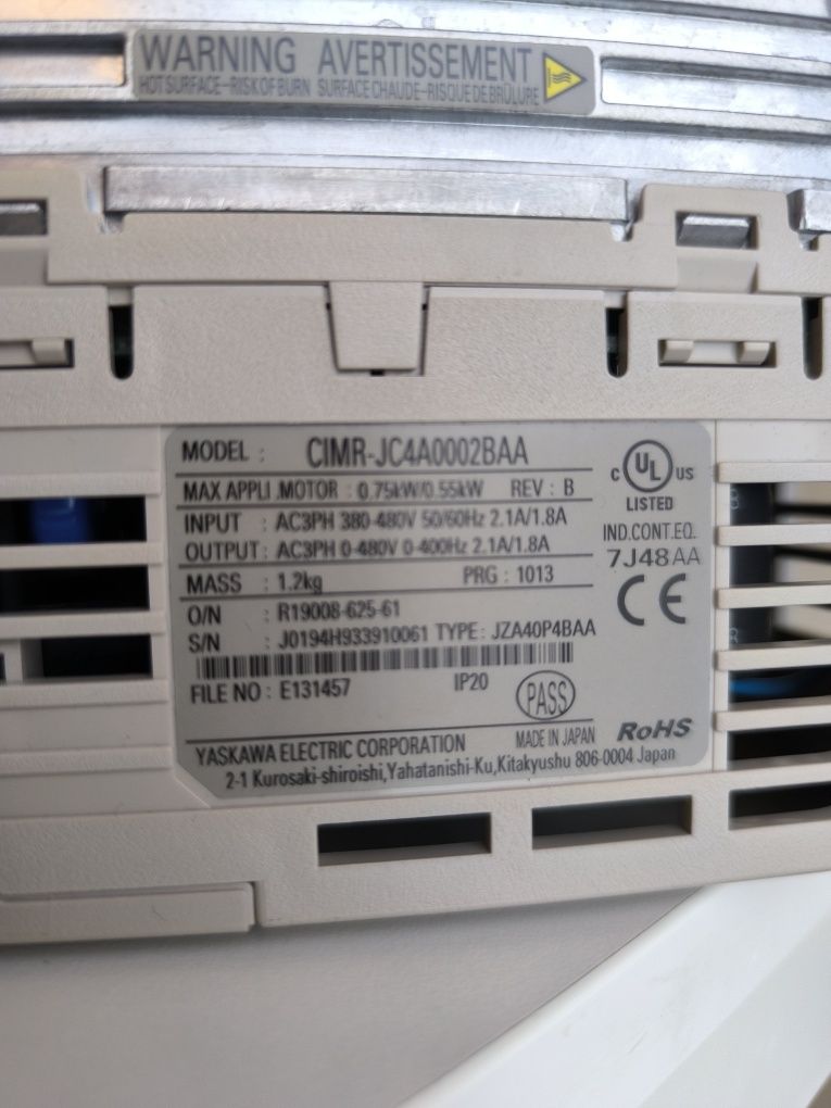 Yaskawa J1000 Falownik 0.75kW Nowy