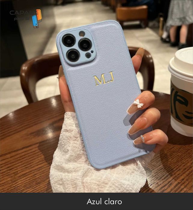 Capa IPhone em couro personalizada -- PORTES INCLUIDOS