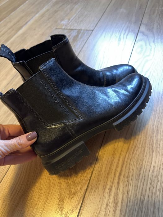 Шкіряні  жіночі черевики челсі Calvin Klein