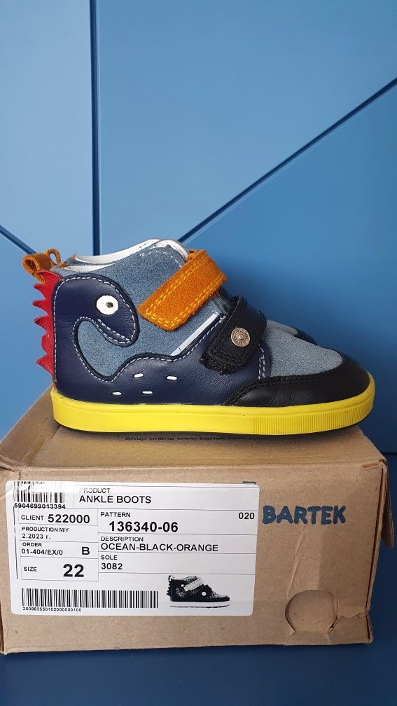 Buty BARTEK r. 22 do nauki chodzenia Mini first steps medical