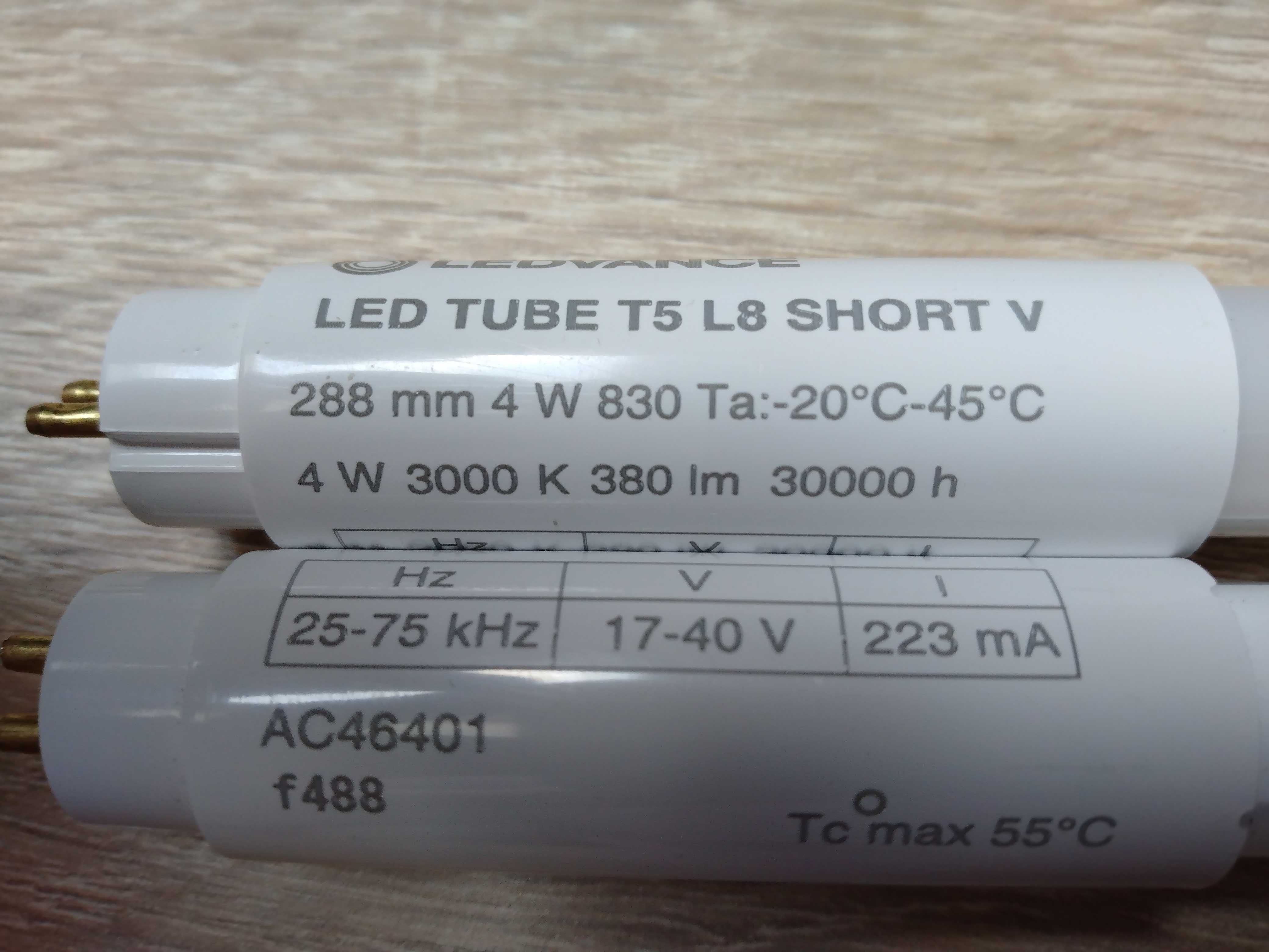 Ledvance LED T5 Value Short (HF) 4W 380lm 830 Ciepła Biel (2 szt.)
