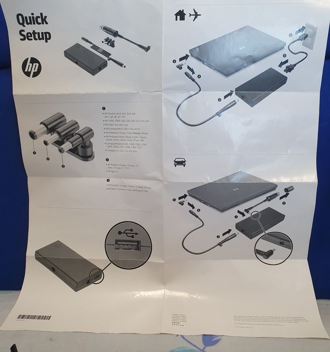 Компактна, оригінальна авто зарядка для ноутбука HP model HSTNN-DA36