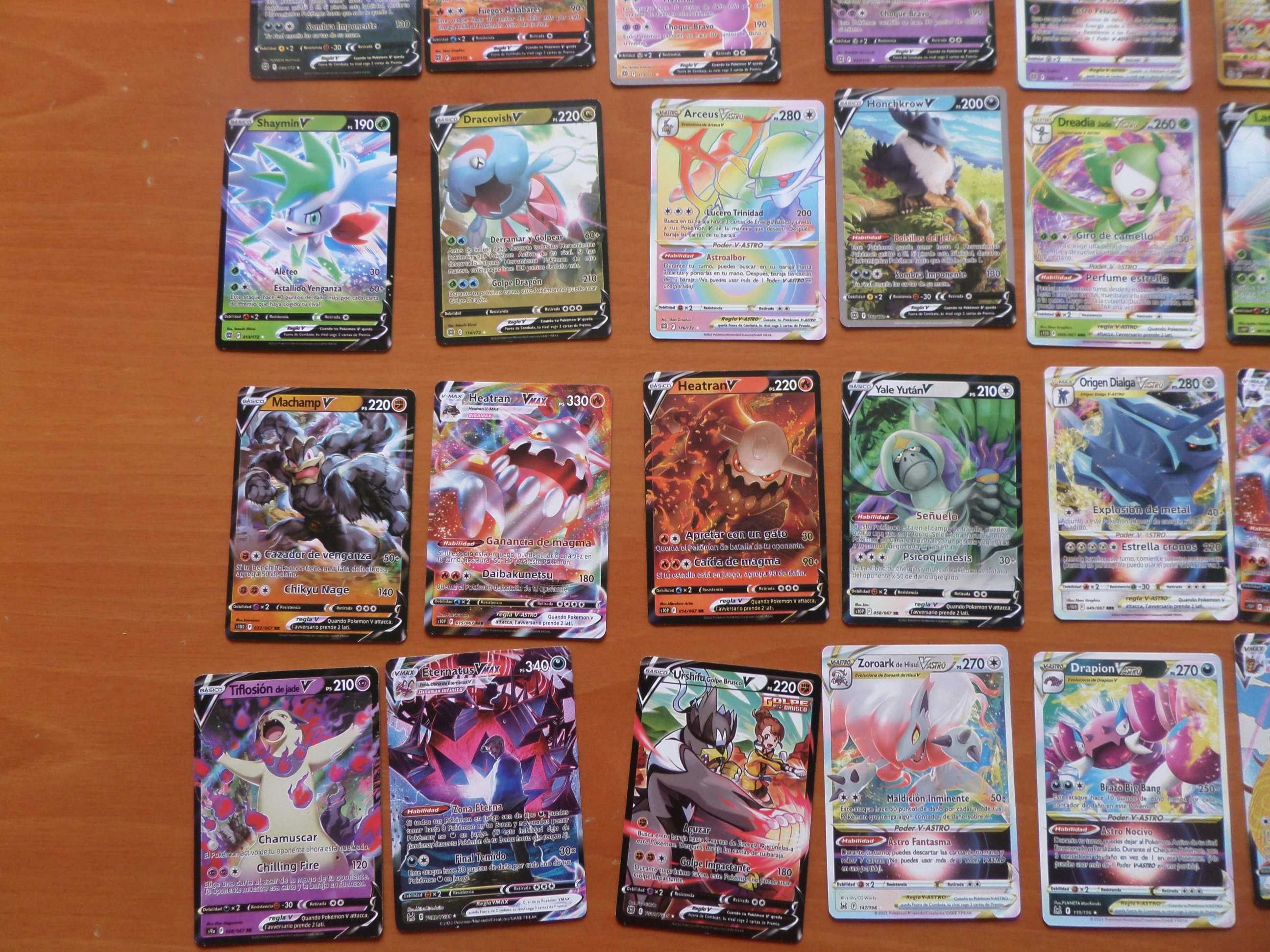 CL# - Lote 50 Cartas Pokemon Espanholas V e Vmax