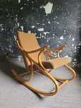 Fotel bujany Ton Thontet Czechosłowacja vintage lata 60 design