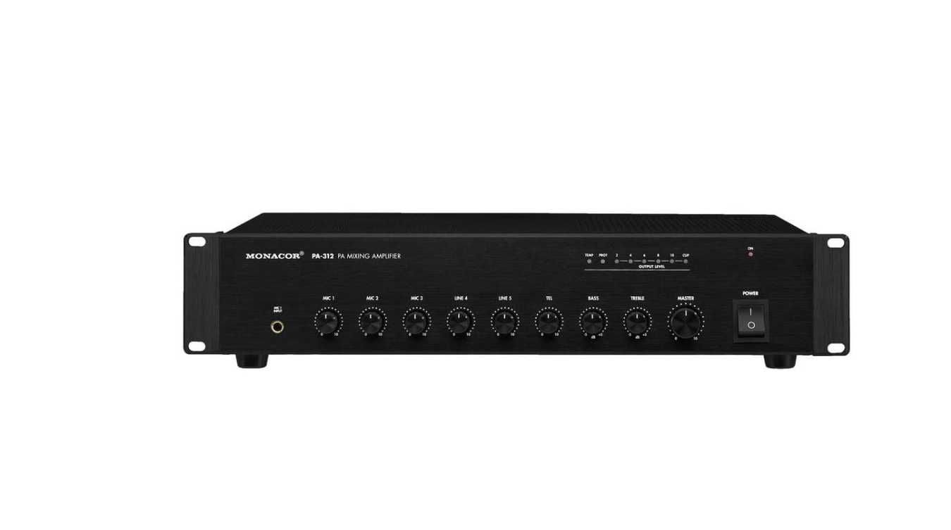 MONACOR PA-312 PA Mixing Amplifier