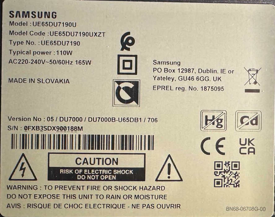 Telewizor LED Samsung UE65DU7192U 65'' 4K UHD Tizen TV + Gwarancja