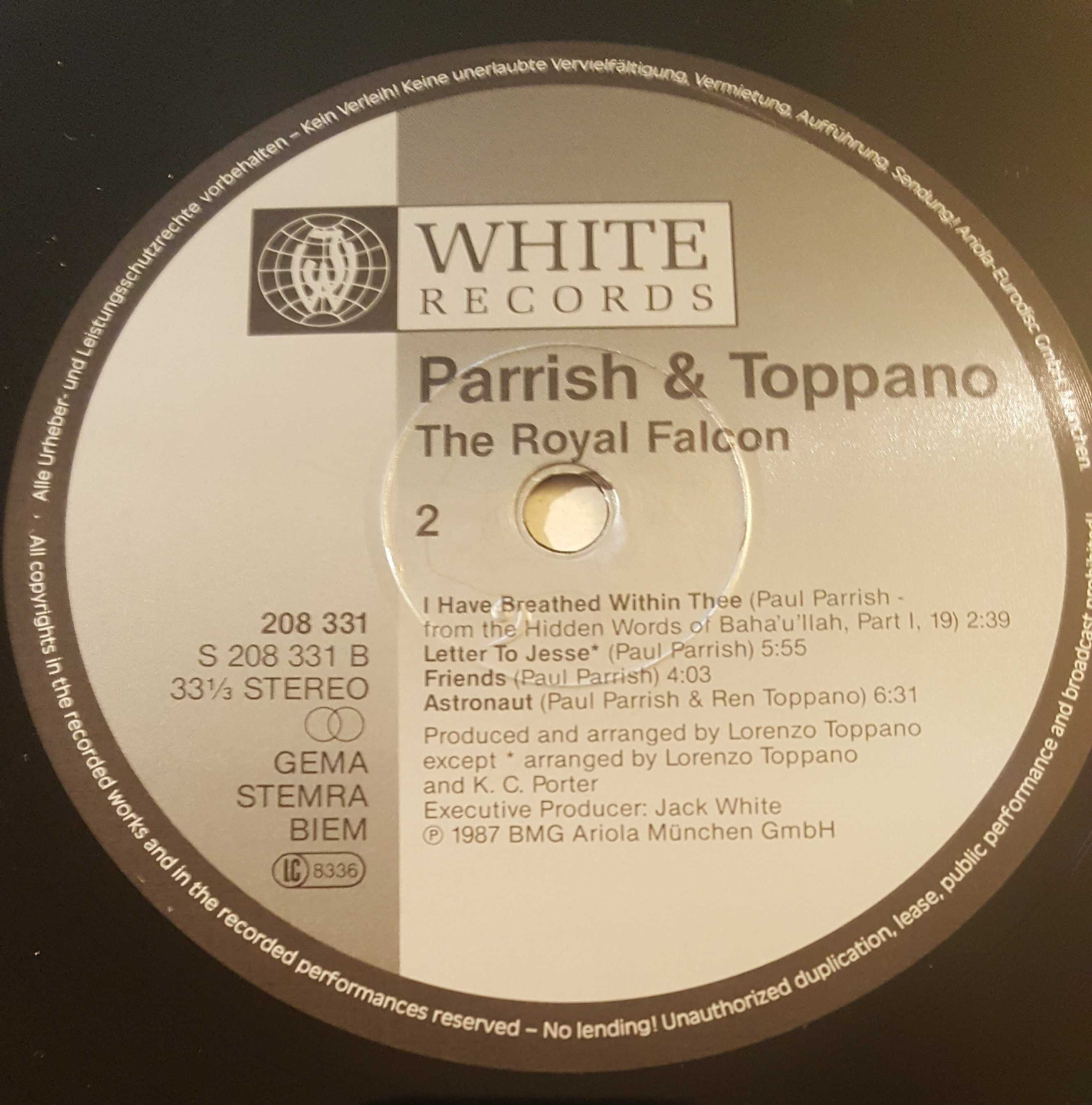 Parrish & Toppano - The Royal Falcon, na winylu