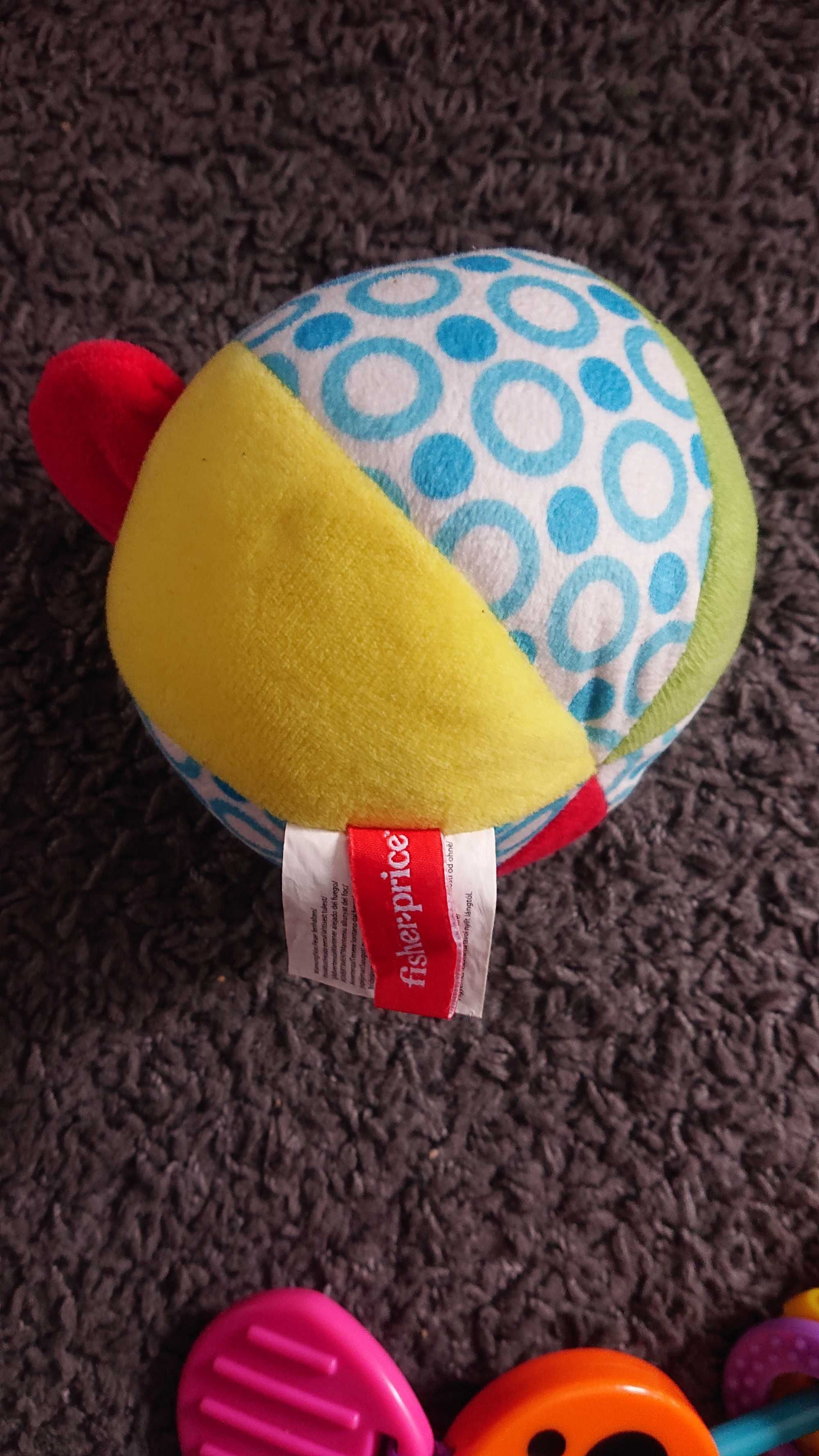 Słonik Fisher Price + grzechotka żyrafa + piszczałka pingwinek